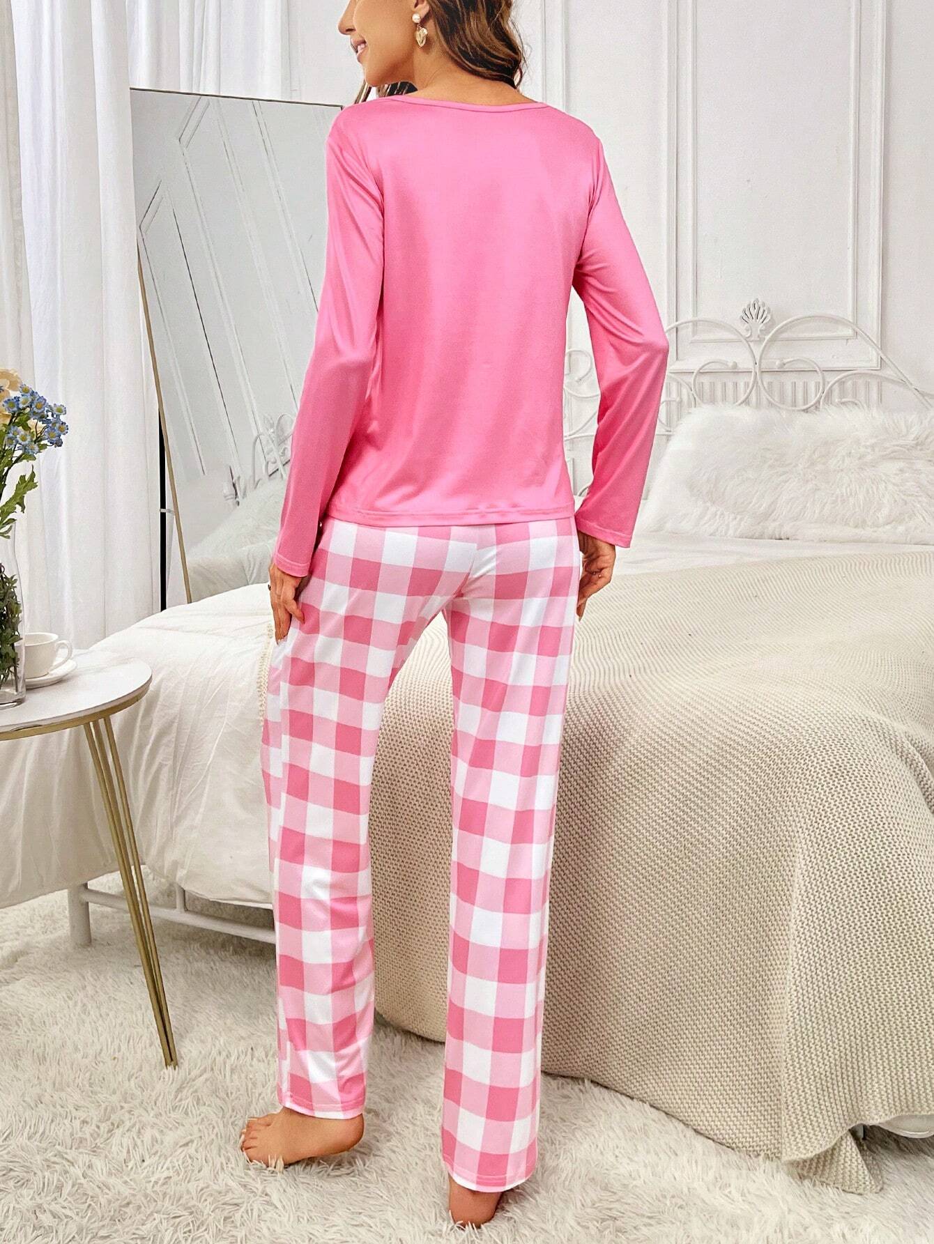 Pink Barbie Printed Night Suit