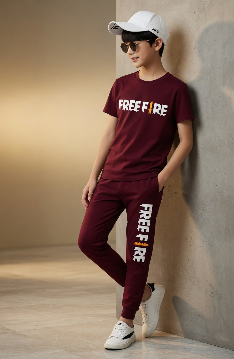 Free Fire Half Sleeve Kids Suit (Each)